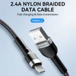 Cablu pentru incarcare si transfer de date Wozinsky WNBAL2, USB/Lightning, 2.4A, 2m, Negru 7 - lerato.ro