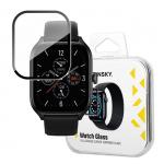 Folie protectie transparenta WOZINSKY Tempered Glass 9H compatibila cu Xiaomi Amazfit GTS 4 Black 2 - lerato.ro