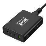 Incarcator retea Wozinsky WGCSB, USB si 3x USB-C, 240W, Negru 10 - lerato.ro