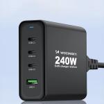 Incarcator retea Wozinsky WGCSB, USB si 3x USB-C, 240W, Negru 16 - lerato.ro