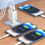 Incarcator retea Wozinsky CWCUCW, USB-C si 2x USB, 30W, Alb 17 - lerato.ro