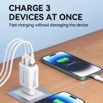 Incarcator retea Wozinsky CWCUCW, USB-C si 2x USB, 30W, Alb 7 - lerato.ro