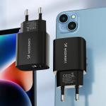 Incarcator retea Wozinsky WGWCB, USB/USB-C, 20W, Negru 12 - lerato.ro