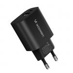 Incarcator retea Wozinsky WGWCB, USB/USB-C, 20W, Negru 2 - lerato.ro