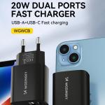 Incarcator retea Wozinsky WGWCB, USB/USB-C, 20W, Negru 8 - lerato.ro