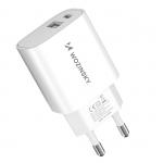 Incarcator retea Wozinsky WGWCW, USB/USB-C, 20W, Alb 2 - lerato.ro