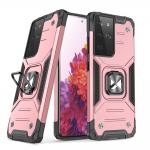 Carcasa Wozinsky Ring Armor compatibila cu Samsung Galaxy S21 Ultra, Functie magnetica, Pink 9 - lerato.ro