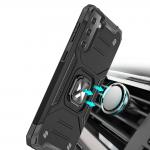 Carcasa Wozinsky Ring Armor compatibila cu Samsung Galaxy S21, Functie magnetica, Blue