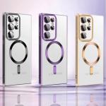 Carcasa Wozinsky Electroplated Case Magsafe compatibila cu Samsung Galaxy S24 FE Gold 3 - lerato.ro