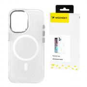 Carcasa Wozinsky Glitter Case MagSafe compatibila cu Samsung Galaxy S24 FE Clear