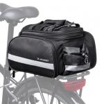 Geanta bicicleta WBB36BK pentru portbagaj, husa impermeabila inclusa, 27L, Negru 2 - lerato.ro