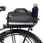 Geanta bicicleta WBB36BK pentru portbagaj, husa impermeabila inclusa, 27L, Negru 3 - lerato.ro