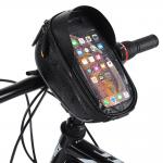 Geanta bicicleta Wozinsky WBB16BK pentru ghidon, cu suport pentu telefon, 1L, Negru 8 - lerato.ro