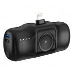 Baterie externa Wozinsky WF16-YLS 5000mAh, 15W, 1x Lightning, 2x USB-C, Incarcator Apple Watch, Negru 5 - lerato.ro