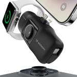 Baterie externa Wozinsky WF16-YLS 5000mAh, 15W, 1x Lightning, 2x USB-C, Incarcator Apple Watch, Negru 6 - lerato.ro