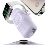 Baterie externa Wozinsky WF16-YLS 5000mAh, 15W, 1x Lightning, 2x USB-C, Incarcator Apple Watch, Mov 5 - lerato.ro