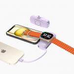 Baterie externa Wozinsky WF16-YLS 5000mAh, 15W, 1x Lightning, 2x USB-C, Incarcator Apple Watch, Mov 7 - lerato.ro
