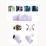 Baterie externa Wozinsky WF16-YLS 5000mAh, 15W, 1x Lightning, 2x USB-C, Incarcator Apple Watch, Mov 8 - lerato.ro