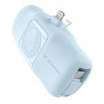 Baterie externa Wozinsky WF16-YLS 5000mAh, 15W, 1x Lightning, 2x USB-C, Incarcator Apple Watch, Albastru 3 - lerato.ro