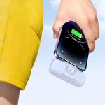 Baterie externa Wozinsky WF16-YLS 5000mAh, 15W, 1x Lightning, 2x USB-C, Incarcator Apple Watch, Albastru 7 - lerato.ro