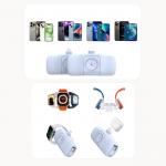 Baterie externa Wozinsky WF16-YLS 5000mAh, 15W, 1x Lightning, 2x USB-C, Incarcator Apple Watch, Albastru 8 - lerato.ro