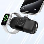 Baterie externa Wozinsky WF16-YCS 5000mAh, 15W, 2x USB-C, Incarcator Apple Watch, Negru 13 - lerato.ro