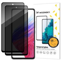 Set 2 folii sticla securizata Wozinsky Privacy Glass compatibila cu Xiaomi Redmi Note 14S, Negru