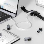 Adaptor incarcare Wozinsky WAYGS1 compatibil cu ceas Garmin, mama USB-C, Gri 9 - lerato.ro