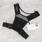 Vesta reflectorizanta ciclism / alergare Wozinsky WKDB1, Buzunare practice, Curea ajustabila, Negru 19 - lerato.ro