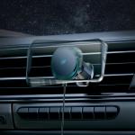 Suport auto cu MagSafe Wozinsky WCT5-Q6S2Y, Air Vent Mount, Rotire 360 grade, Incarcare Wireless 15W, Negru 13 - lerato.ro