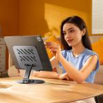 Stand universal laptop/tableta Wozinsky WRS-DSY84SS, Reglabil, Rotire 360, Gri 7 - lerato.ro