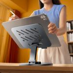 Stand universal laptop/tableta Wozinsky WRS-DSY84SS, Reglabil, Rotire 360, Gri 9 - lerato.ro