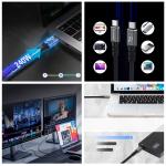 Cablu pentru incarcare si transfer de date Wozinsky WPS-UY415S Thunderbolt 4, 2x USB-C, 240W, 5A, 40Gb/s, 1.5m, Negru 11 - lerato.ro