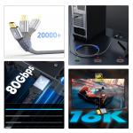 Cablu video Wozinsky WPS-16AYL1S DisplayPort tata - DisplayPort tata, 16K / 60Hz, 8K / 120Hz, HDR / HDCP / DSC, 3D, 80Gbps, 3m, Negru 3 - lerato.ro