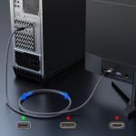 Cablu video Wozinsky WPS-16AYL1S DisplayPort tata - DisplayPort tata, 16K / 60Hz, 8K / 120Hz, HDR / HDCP / DSC, 3D, 80Gbps, 3m, Negru 9 - lerato.ro