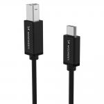 Cablu pentru transfer date Wozinsky WKDDY2S, USB-C la USB-B, 480Mb/s, 2m, Negru 4 - lerato.ro
