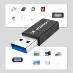 Adaptor USB-A la USB-C Wozinsky WAAC-01, 10 Gbps, Negru 6 - lerato.ro