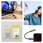 Cablu audio Wozinsky WALJ-01, tata Lightning la tata mini jack 3.5 mm, Negru 3 - lerato.ro