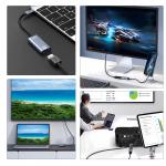 Adaptor video USB-C la HDMI Wozinsky WACH-01, 4K, 60Hz, Negru 6 - lerato.ro