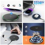 Incarcator wireless Wozinsky WLI-01Y, 15W, USB-C, Negru 3 - lerato.ro