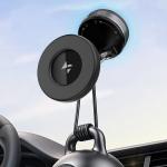 Suport auto Wozinsky WUSM-01, Windshield / Dashboard Mount, Compatibil MagSafe, Rotire 360 grade, Negru 9 - lerato.ro