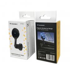 Accesorii auto, Suport auto Wozinsky WCT5-6S4Y, Air Vent Mount, Compatibil MagSafe, Incarcare Wireless 15W, Rotire 360 grade, USB-C, Negru, lerato.ro
