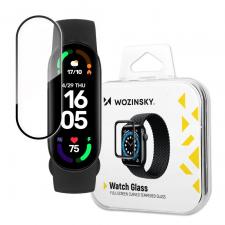 Accesorii Xiaomi Band, Folie protectie Wozinsky Watch Glass compatibila cu Xiaomi Mi Band 6, Negru, lerato.ro