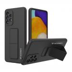 Carcasa Wozinsky Kickstand Silicone compatibila cu Samsung Galaxy A73, Negru 2 - lerato.ro