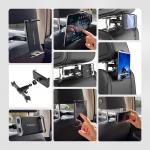 Suport de tetiera pentru telefon / tableta Wozinsky WTHBK2, Compatibil cu dispozitive cu diagona 4-11 inch, Carling incorporat, Negru 4 - lerato.ro