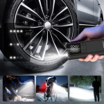 Compresor auto portabil Wozinsky WPEP-8000, 150 PS, 8000mAh, Afisaj LCD, Lanterna LED, USB-C, Negru 13 - lerato.ro