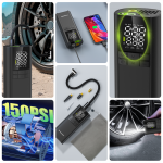 Compresor auto portabil Wozinsky WPEP-8000, 150 PS, 8000mAh, Afisaj LCD, Lanterna LED, USB-C, Negru 10 - lerato.ro