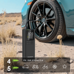 Compresor auto portabil Wozinsky WPEP-8000, 150 PS, 8000mAh, Afisaj LCD, Lanterna LED, USB-C, Negru 11 - lerato.ro