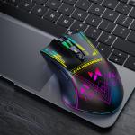 Mouse gaming Wozinsky WMGK-3200, Wireless, 400mAh, 7 Butoane, 3200 DPI, RGB, USB-C, Negru 9 - lerato.ro
