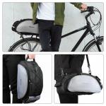 Geanta pentru bicicleta Wozinsky WBB1BK, Waterproof, Montare pe portbagaj, 13L, Negru 14 - lerato.ro